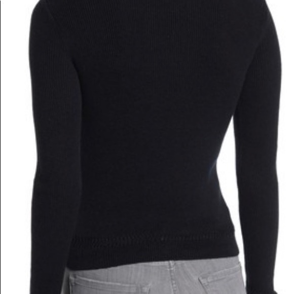 NWT AllSaints Black Lace Tie Sweater 2 - Picture 2 of 8